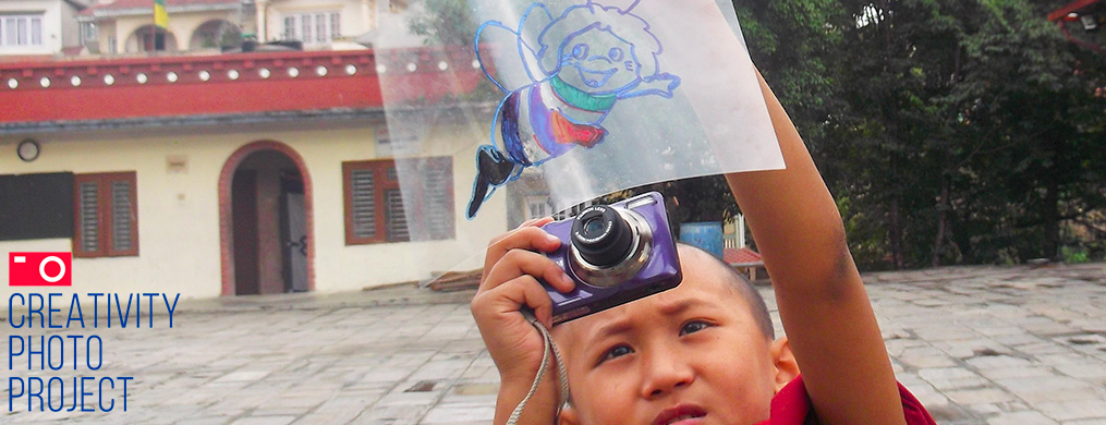 Plastic and Cartoons with the younger Monks of Shelkar Monastery.